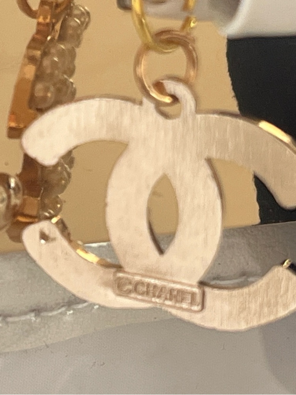 Custom Upcycled Chanel Beauté Clear Bag - Authentic Charms, Ribbon & Makeup Bag - Picture 13 of 16